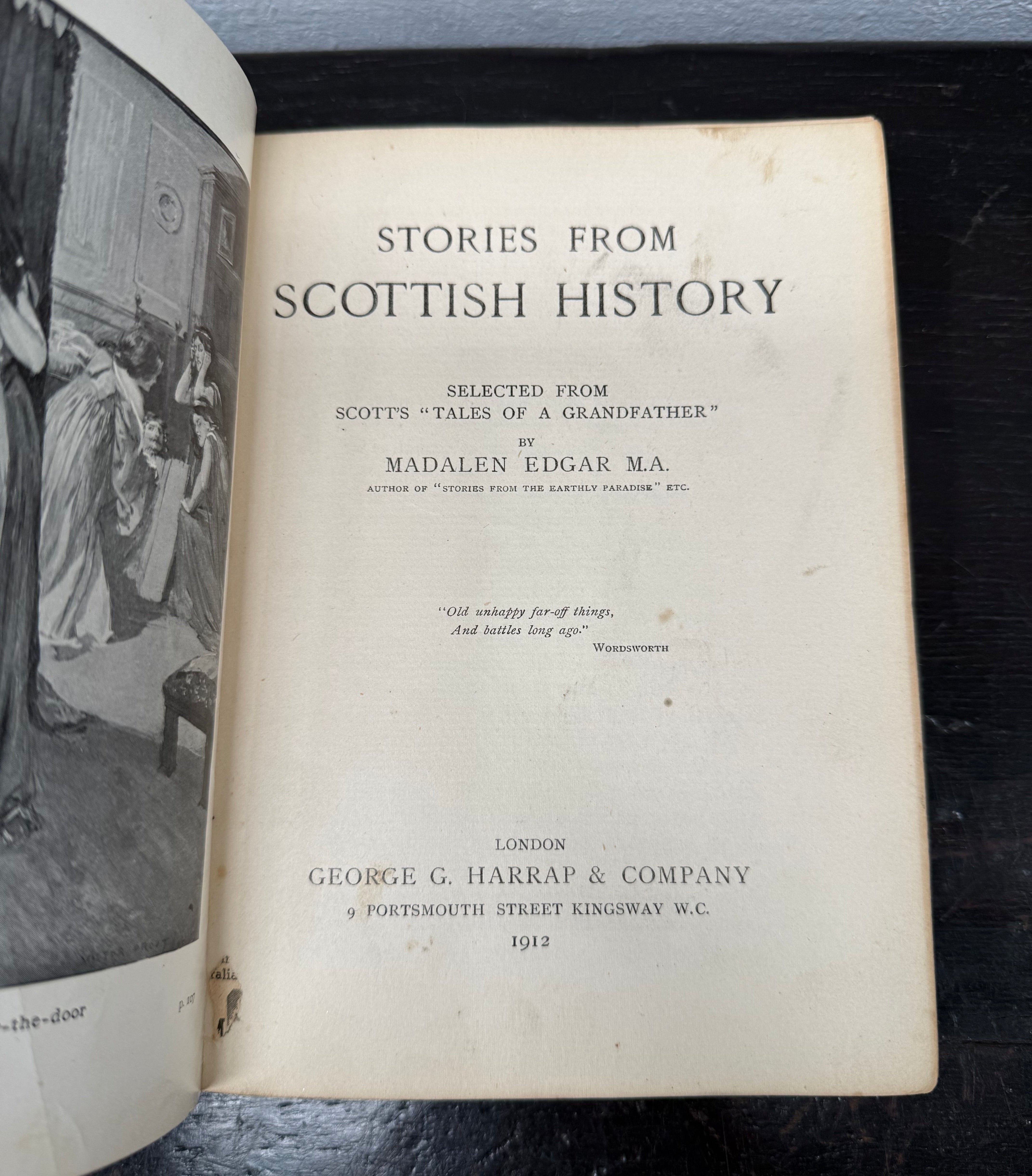 "Told Through the Ages" Stories From Scottish History Leather Bound Book | Antique & Vintage | Moonee Ponds Antiques | Australia Wide Delivery