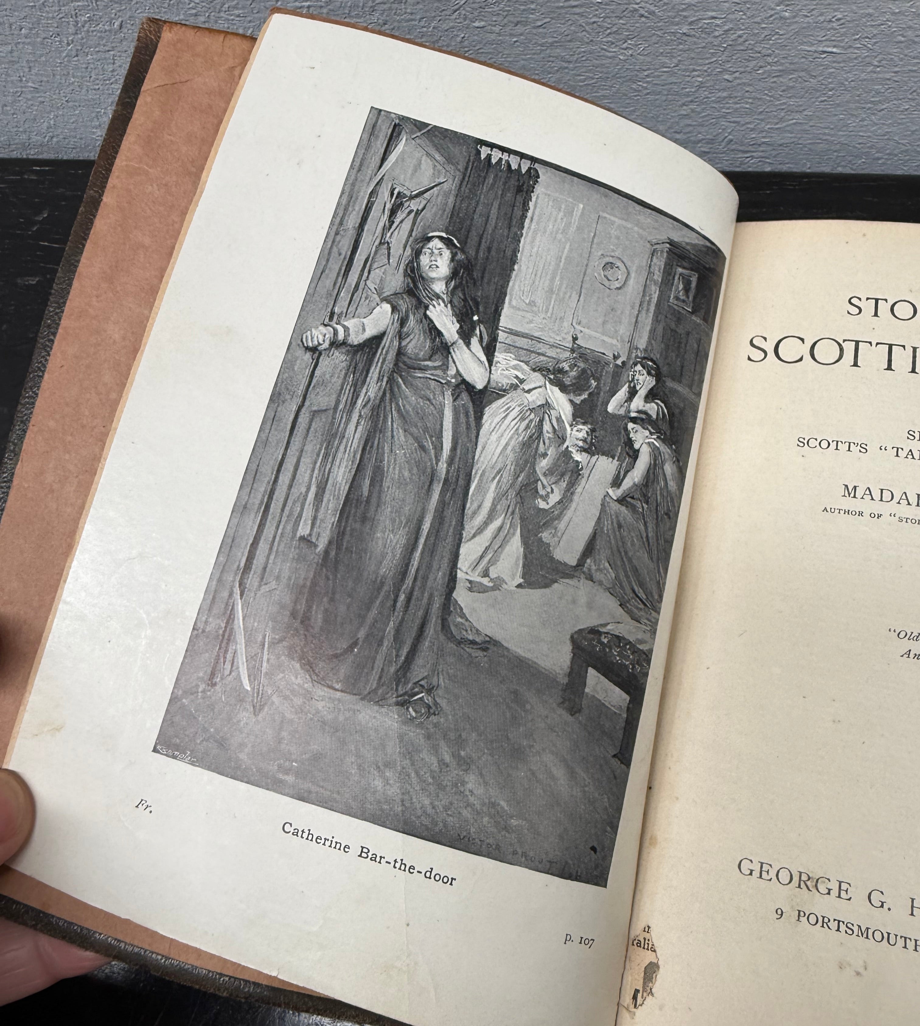 "Told Through the Ages" Stories From Scottish History Leather Bound Book | Antique & Vintage | Moonee Ponds Antiques | Australia Wide Delivery