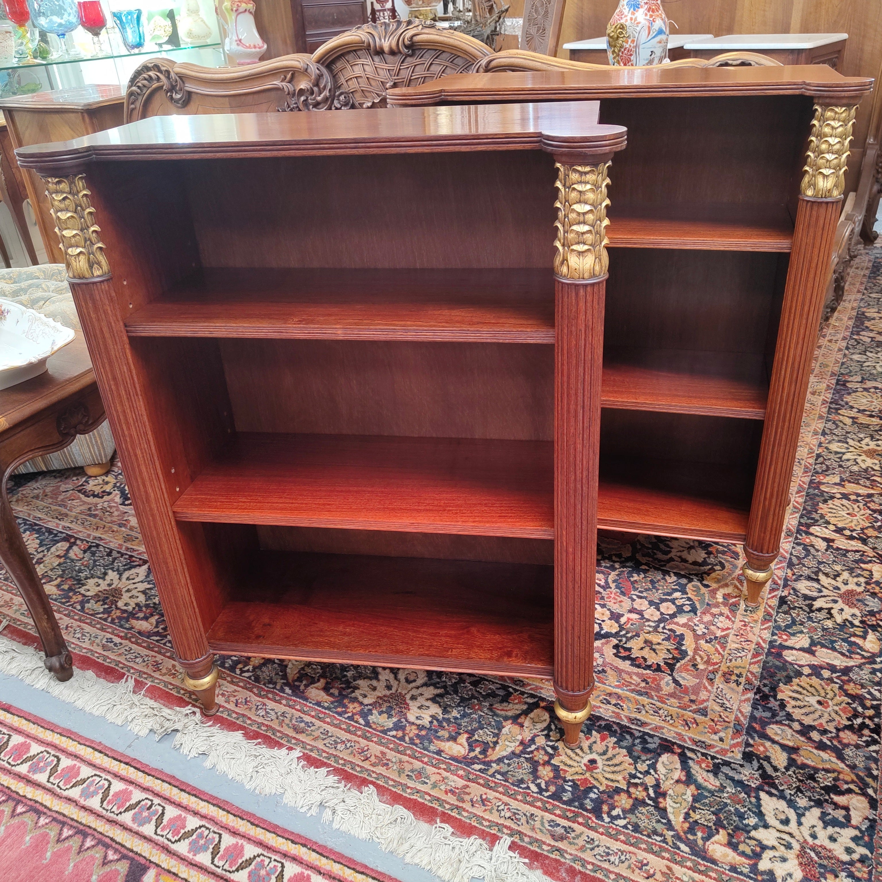 Very Attractive Pair Vintage Louis XVI Diminutive Mahogany Bookshelves | Antique & Vintage | Moonee Ponds Antiques | Australia Wide