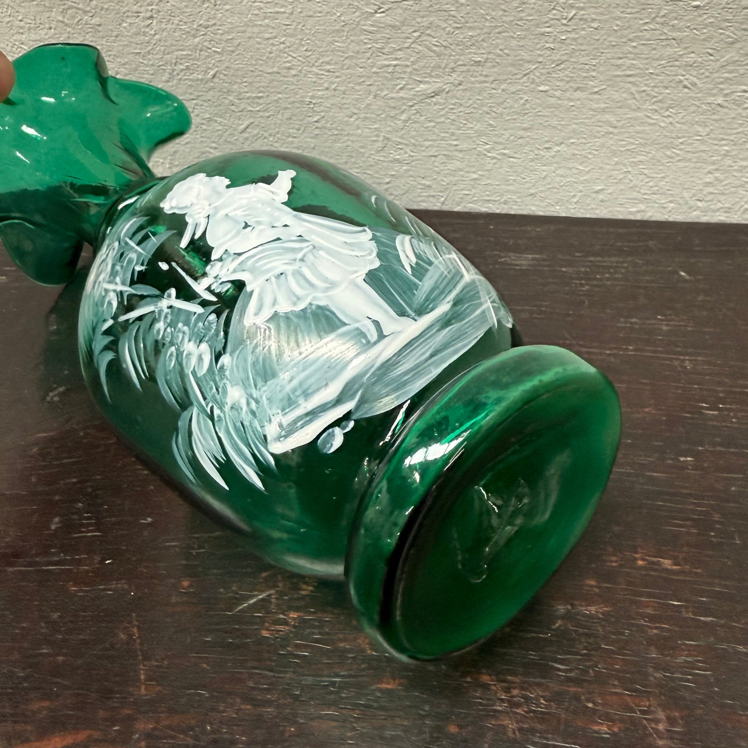 Victorian Mary Gregory Hand Painted Vase | Antique & Vintage | Moonee Ponds Antiques | Australia Wide Delivery