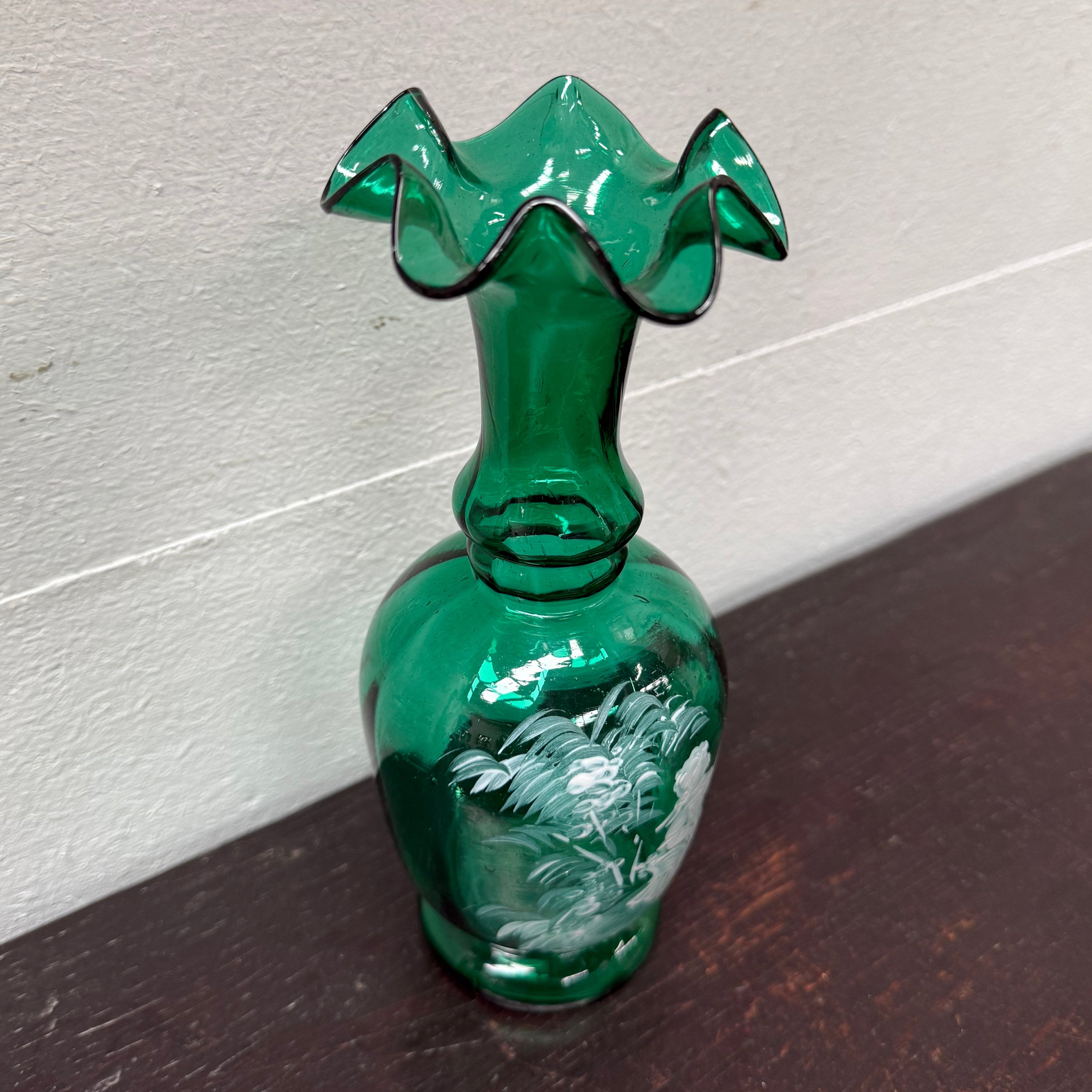 Victorian Mary Gregory Hand Painted Vase | Antique & Vintage | Moonee Ponds Antiques | Australia Wide Delivery