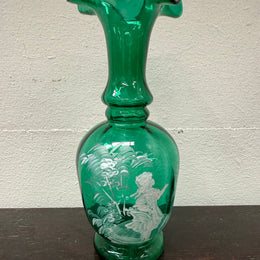 Victorian Mary Gregory Hand Painted Vase