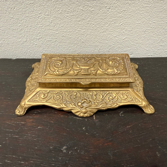 Victorian Style Brass & Gilt Stamp Holder Circa 1950s