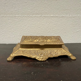 Victorian Style Brass & Gilt Stamp Holder Circa 1950s
