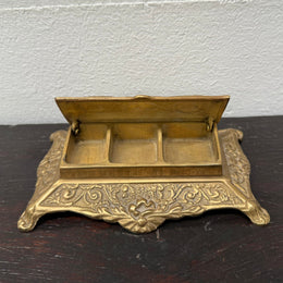 Victorian Style Brass & Gilt Stamp Holder Circa 1950s