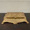 Victorian Style Brass & Gilt Stamp Holder C. 1950's | Antique & Vintage | Moonee Ponds Antiques | Australia Wide Delivery