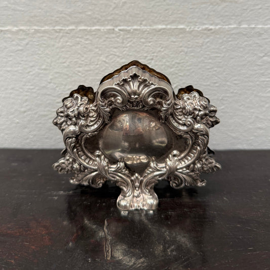 Victorian Style Silver Plate Letter Holder