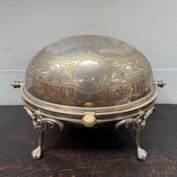 Victorian Top Quality Silver Plate Revolving Dome Top Buffet Server | Antique & Vintage | Moonee Ponds Antiques | Australia Wide Delivery