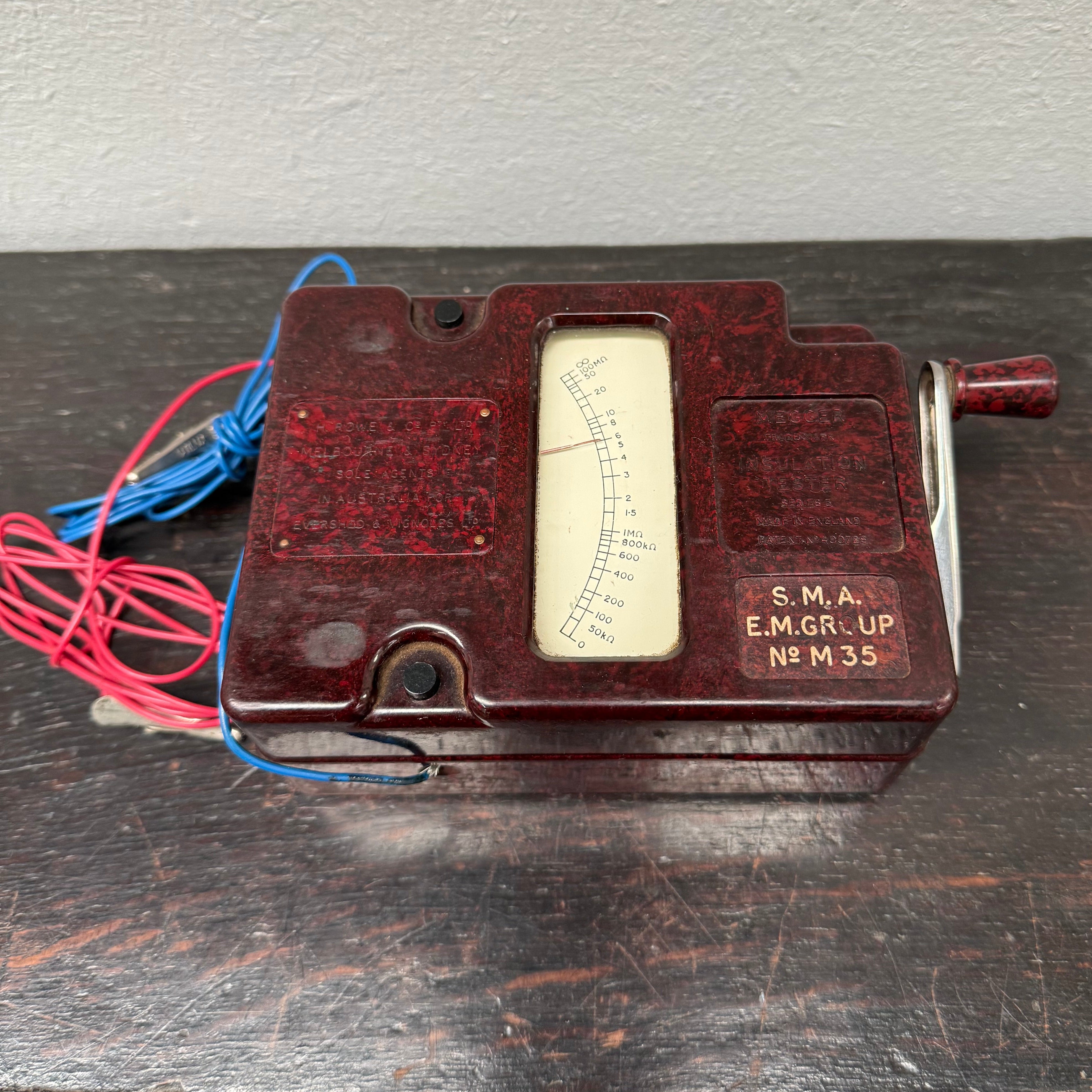Vintage Bakelite Cased Megger Insulation Tester | Antique & Vintage | Moonee Ponds Antiques | Australia Wide Delivery
