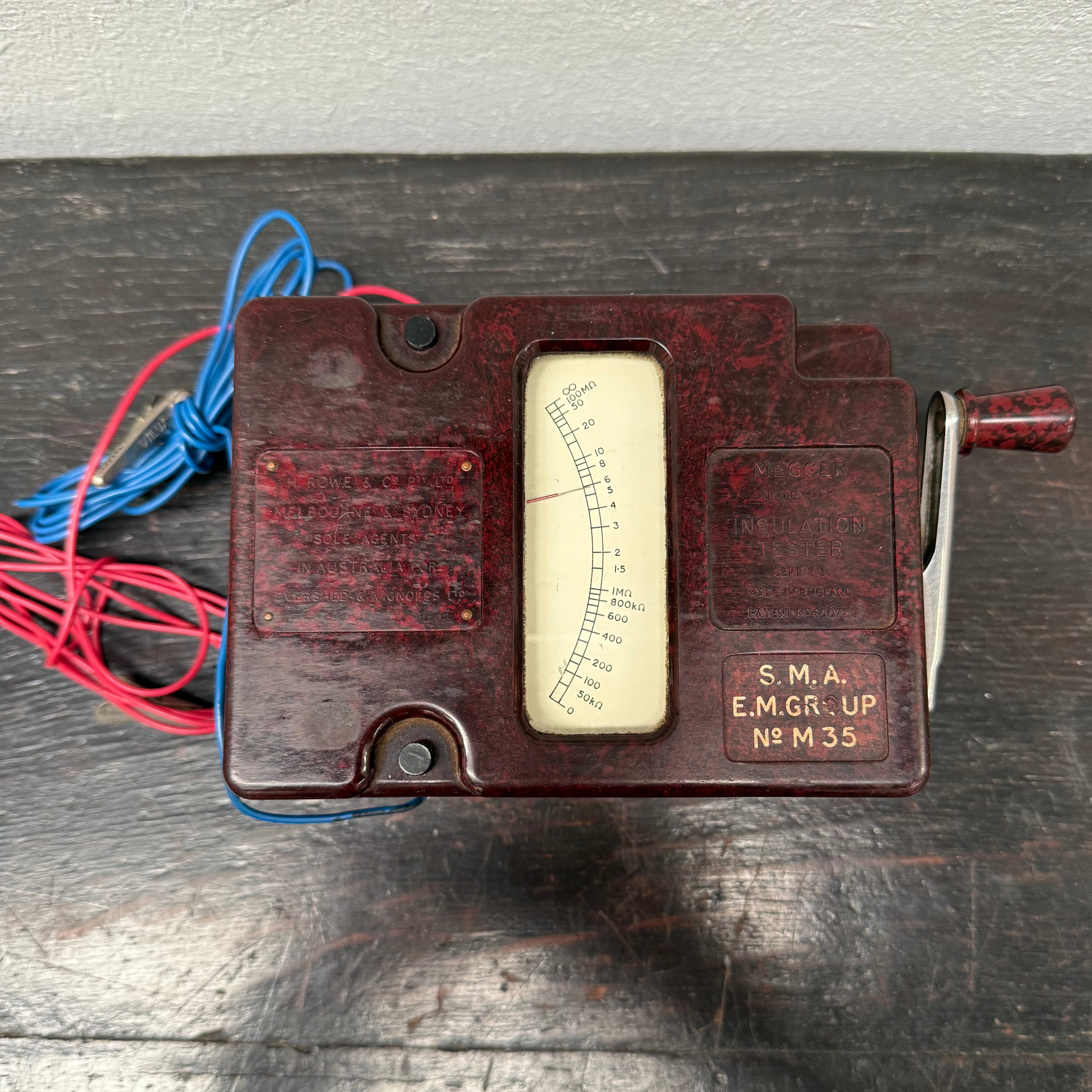 Vintage Bakelite Cased Megger Insulation Tester | Antique & Vintage | Moonee Ponds Antiques | Australia Wide Delivery