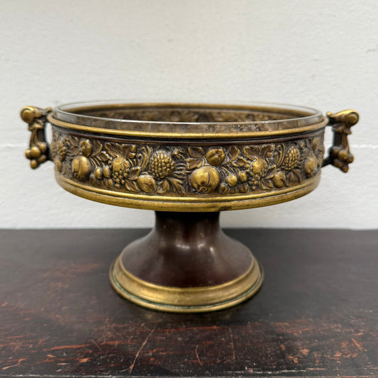 Vintage Brass & Glass Comport