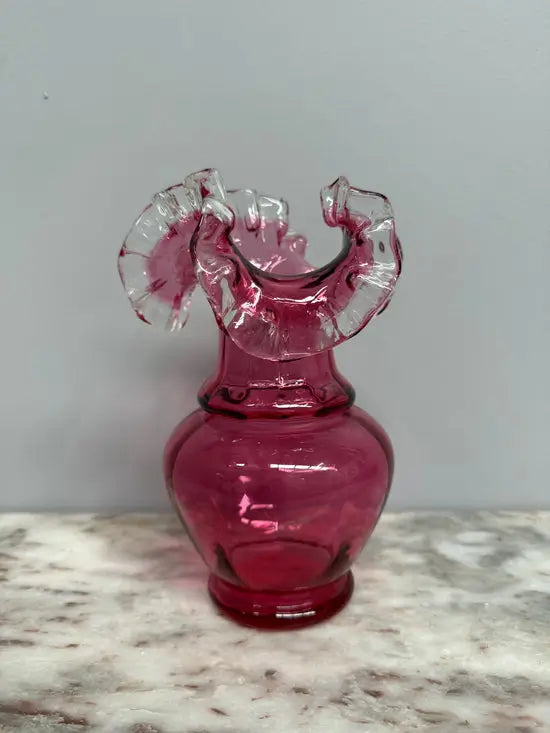 Vintage Cranberry Glass Vase