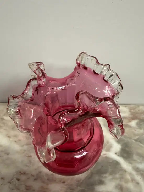 Vintage Cranberry Glass Vase