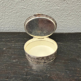 Vintage Italian Silver Metal & Fine Micro Mosaic Pill Box