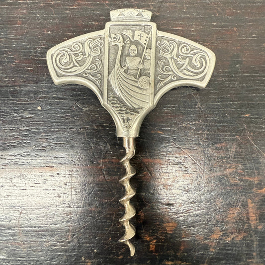 Vintage Norwegian Pewter Corkscrew