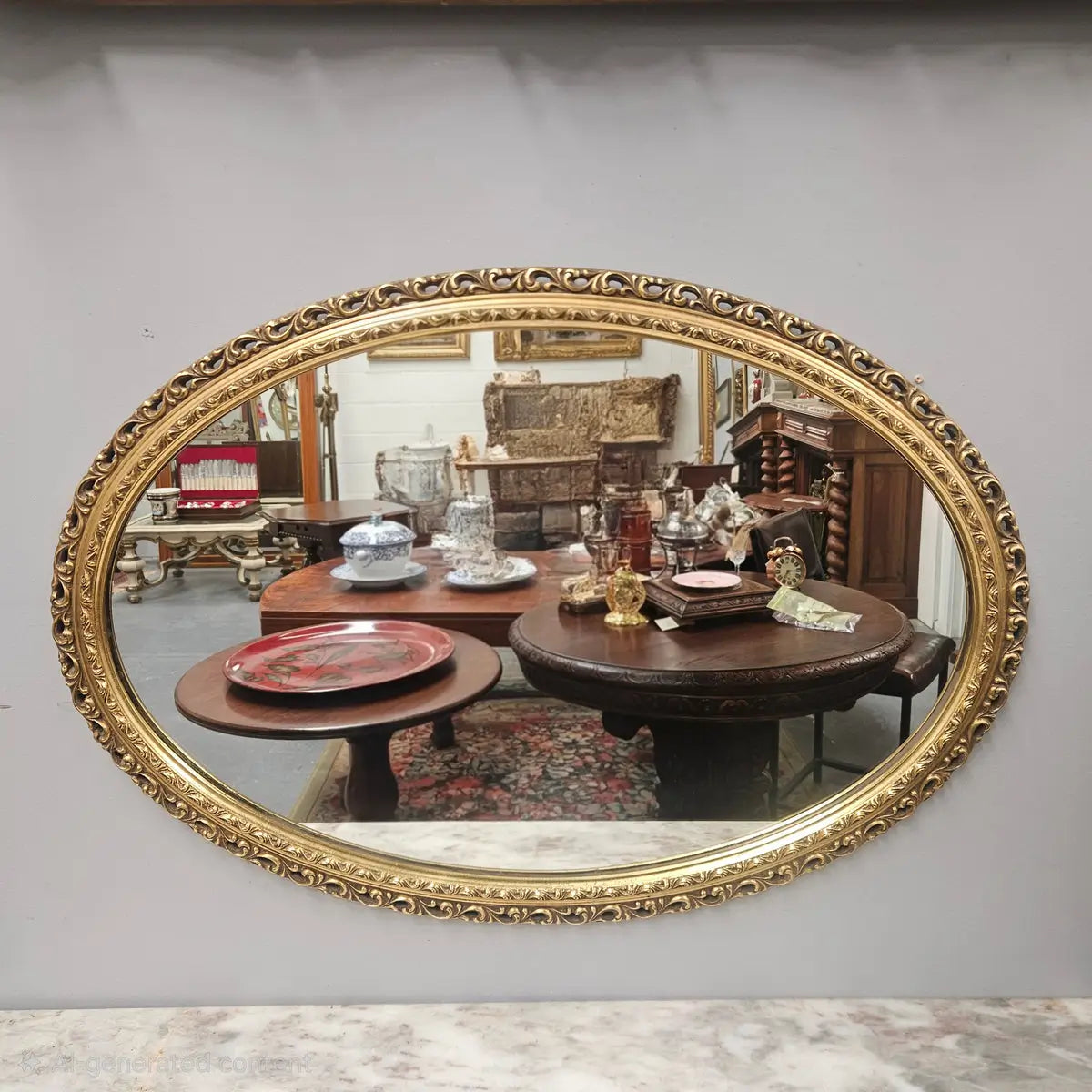 Vintage Oval Gilt Wooden Mirror | Antique & Vintage | Moonee Ponds Antiques | Australia Wide Delivery