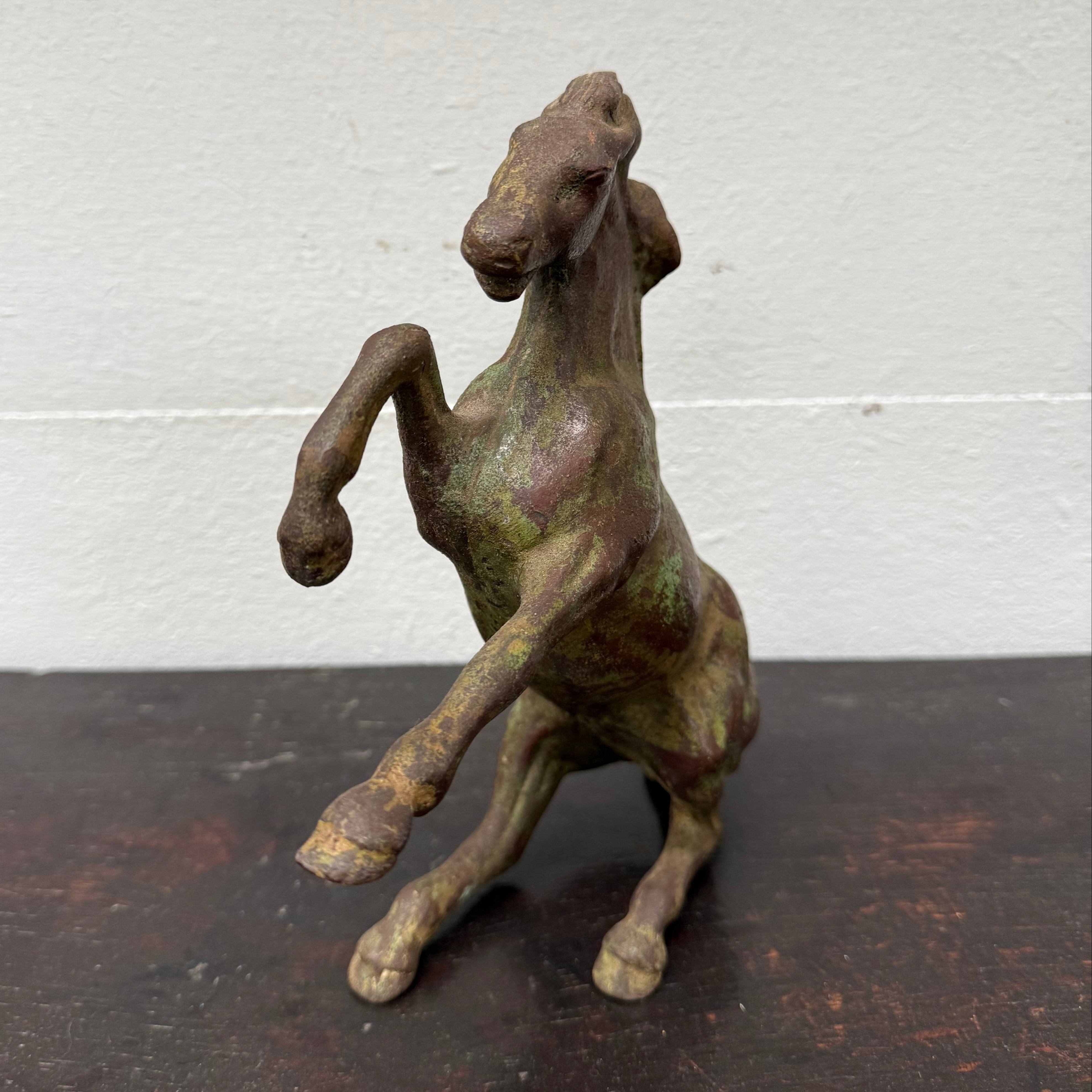 Vintage Patinated Bronze Rearing Horse | Antique & Vintage | Moonee Ponds Antiques | Australia Wide Delivery