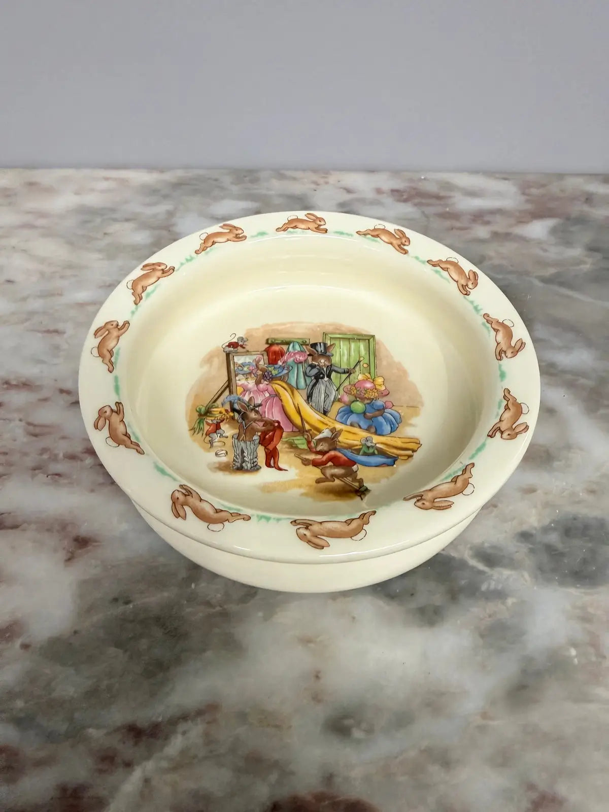 Vintage Royal Doulton Bunnykins Bowl 'Dress Ups' | Antique & Vintage | Moonee Ponds Antiques | Australia Wide Delivery