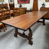 Vintage Spanish Style Oak Dining Table With Wrought Iron Base | Antique & Vintage | Moonee Ponds Antiques | Australia Wide Delivery