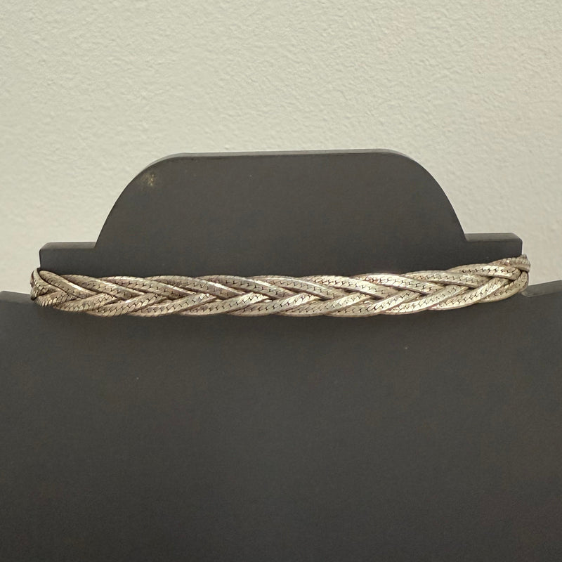 Vintage Sterling Silver Italian Woven Bracelet