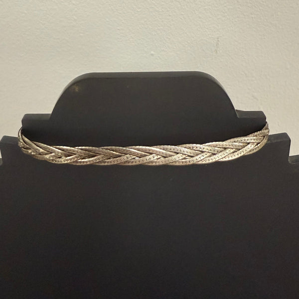Vintage Sterling Silver Italian Woven Bracelet