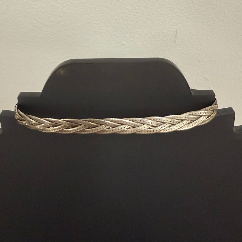 Vintage Sterling Silver Italian Woven Bracelet