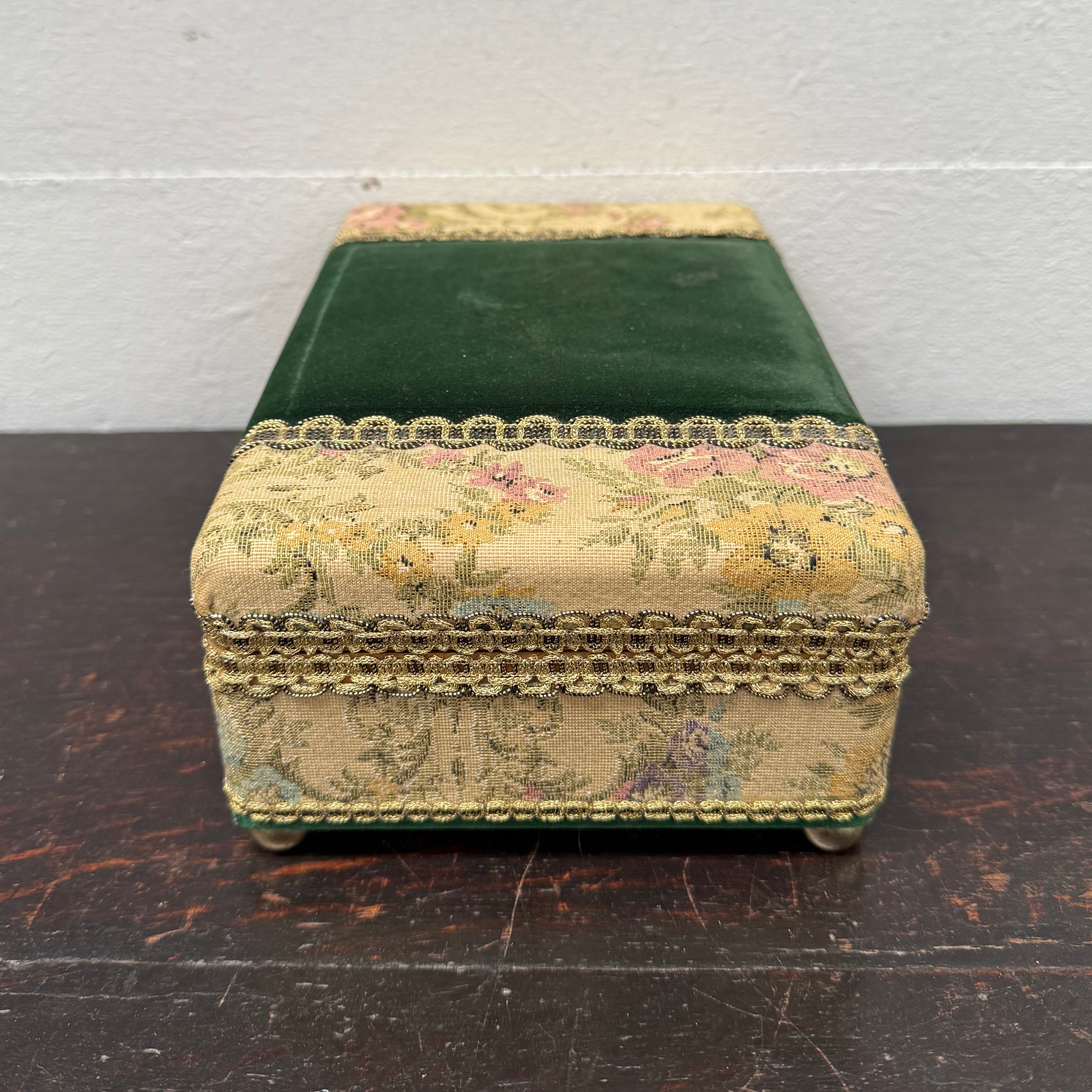 Vintage Tapestry Covered Jewellery Box | Antique & Vintage | Moonee Ponds Antiques | Australia Wide Delivery