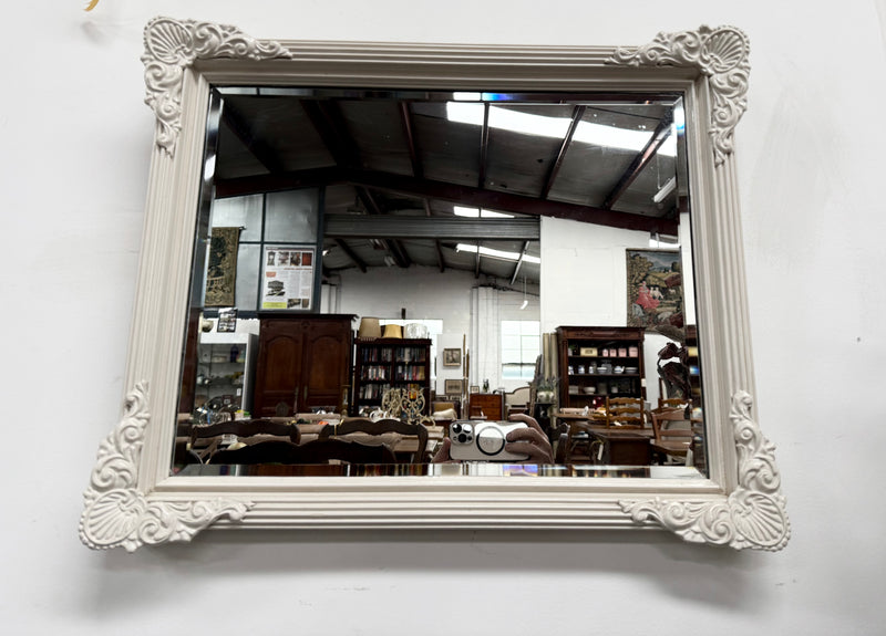 Vintage White Painted Mirror