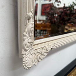Vintage White Painted Mirror