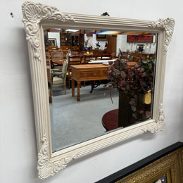 Vintage White Painted Mirror