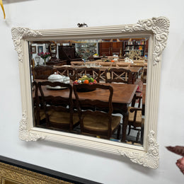 Vintage White Painted Mirror
