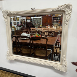Vintage White Painted Mirror