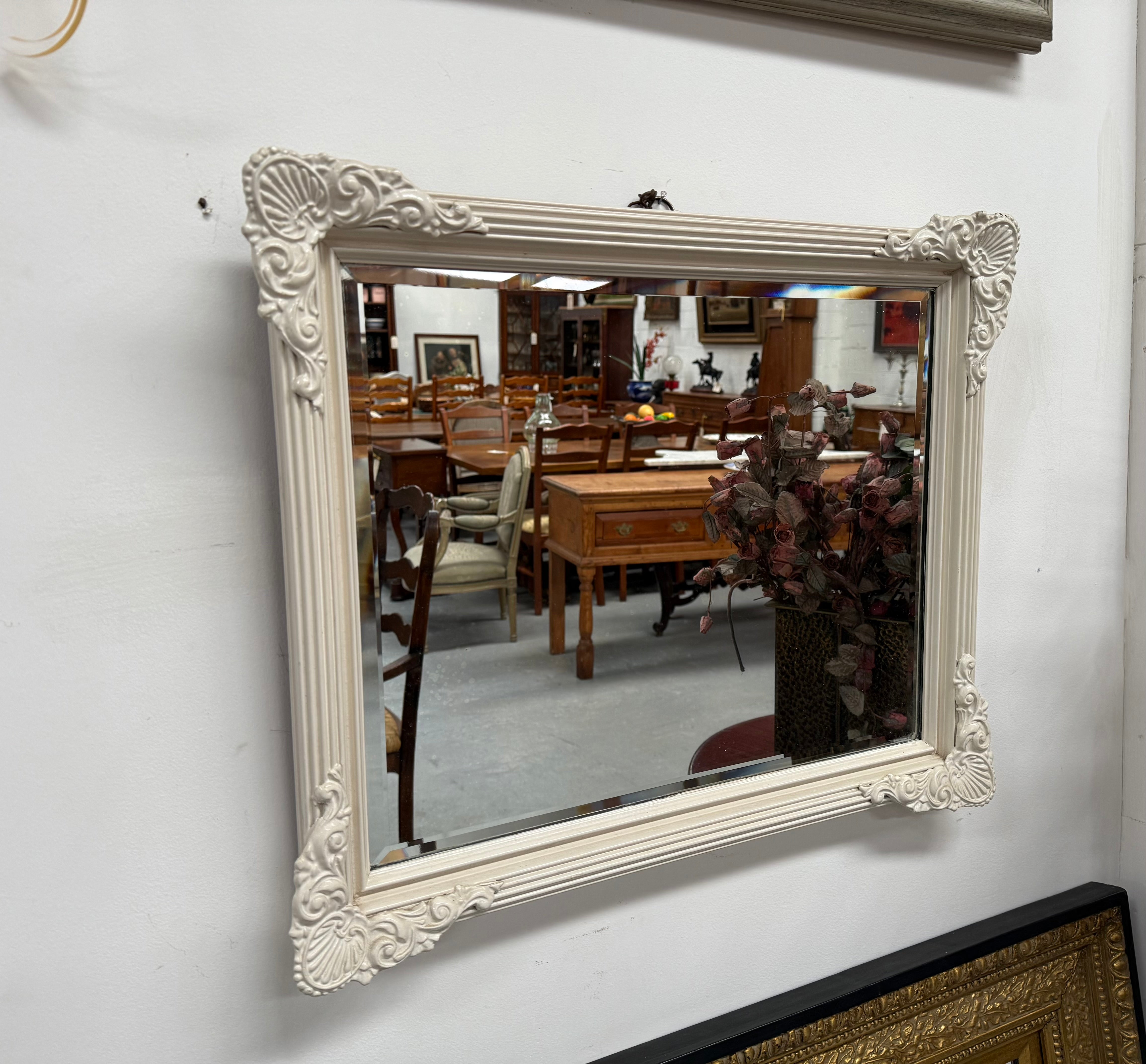 Vintage White Painted Mirror | Antique & Vintage | Moonee Ponds Antiques | Australia Wide