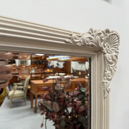 Vintage White Painted Mirror
