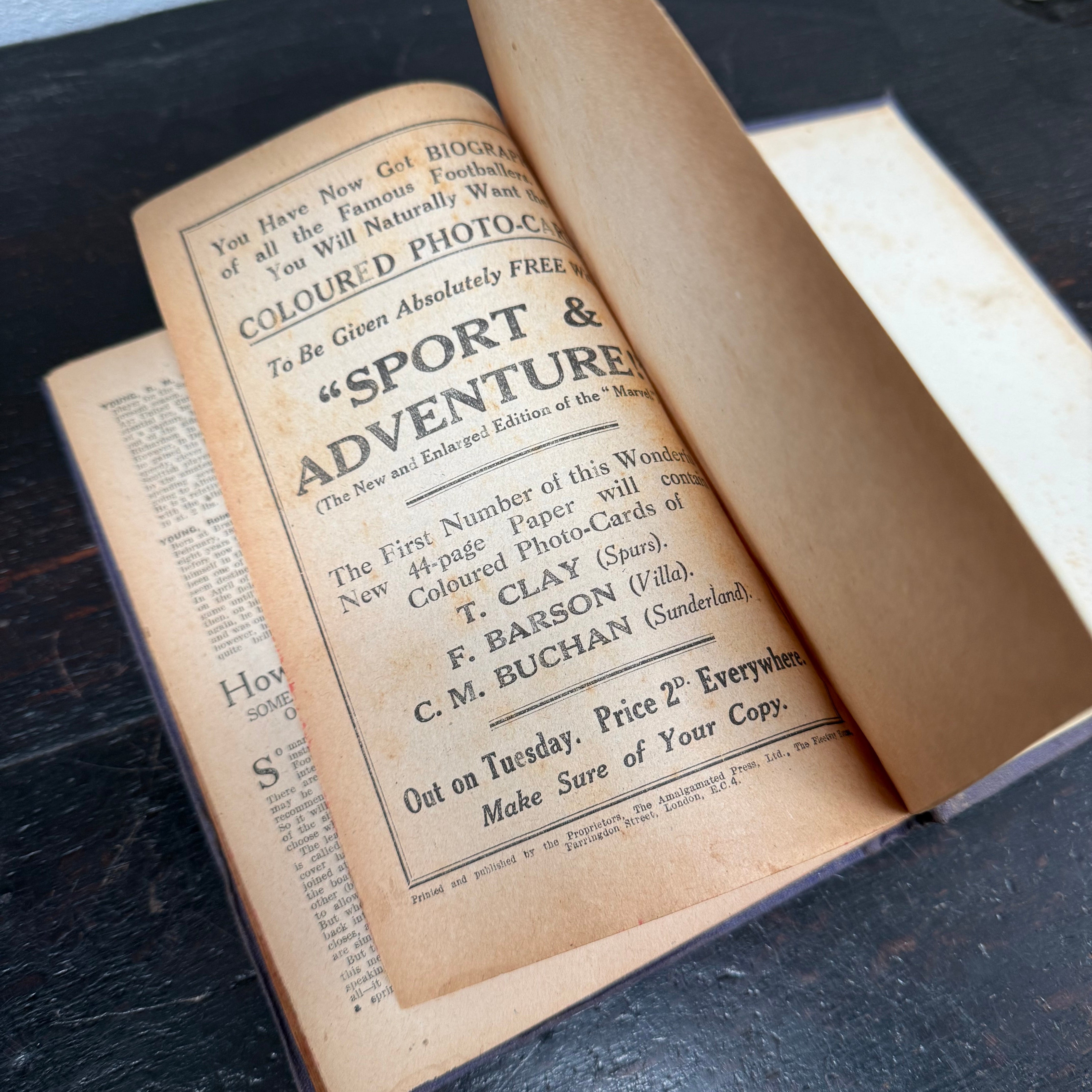 Whos Who in Football Supplement to "The Marvel" Newspaper 1921 | Antique & Vintage | Moonee Ponds Antiques | Australia Wide Delivery
