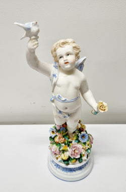 Decorative Pair of Victorian Sitzendorf Figurines of Summer & Spring | Antique & Vintage | Moonee Ponds Antiques | Australia Wide Delivery