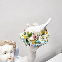 Decorative Pair of Victorian Sitzendorf Figurines of Summer & Spring | Antique & Vintage | Moonee Ponds Antiques | Australia Wide Delivery
