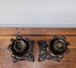 Pair Antique 19th Century French Bronze Candlesticks | Antique & Vintage | Moonee Ponds Antiques | Australia Wide Delivery