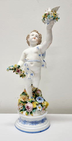 Decorative Pair of Victorian Sitzendorf Figurines of Summer & Spring | Antique & Vintage | Moonee Ponds Antiques | Australia Wide Delivery