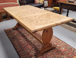 French Parquetry Top Fruitwood Dining Table | Antique & Vintage | Moonee Ponds Antiques | Australia Wide Delivery