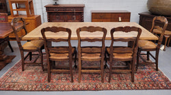 French Parquetry Top Fruitwood Dining Table | Antique & Vintage | Moonee Ponds Antiques | Australia Wide Delivery
