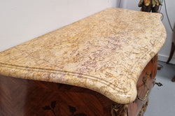Louis XV Style Marquetry Inlay Marble Top Commode | Antique & Vintage | Moonee Ponds Antiques | Australia Wide Delivery