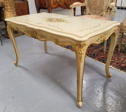 Vintage French Louis 15th Style Coffee Table With Original Painted Floral | Antique & Vintage | Moonee Ponds Antiques | Australia Wide Delivery