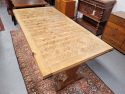 French Parquetry Top Fruitwood Dining Table | Antique & Vintage | Moonee Ponds Antiques | Australia Wide Delivery