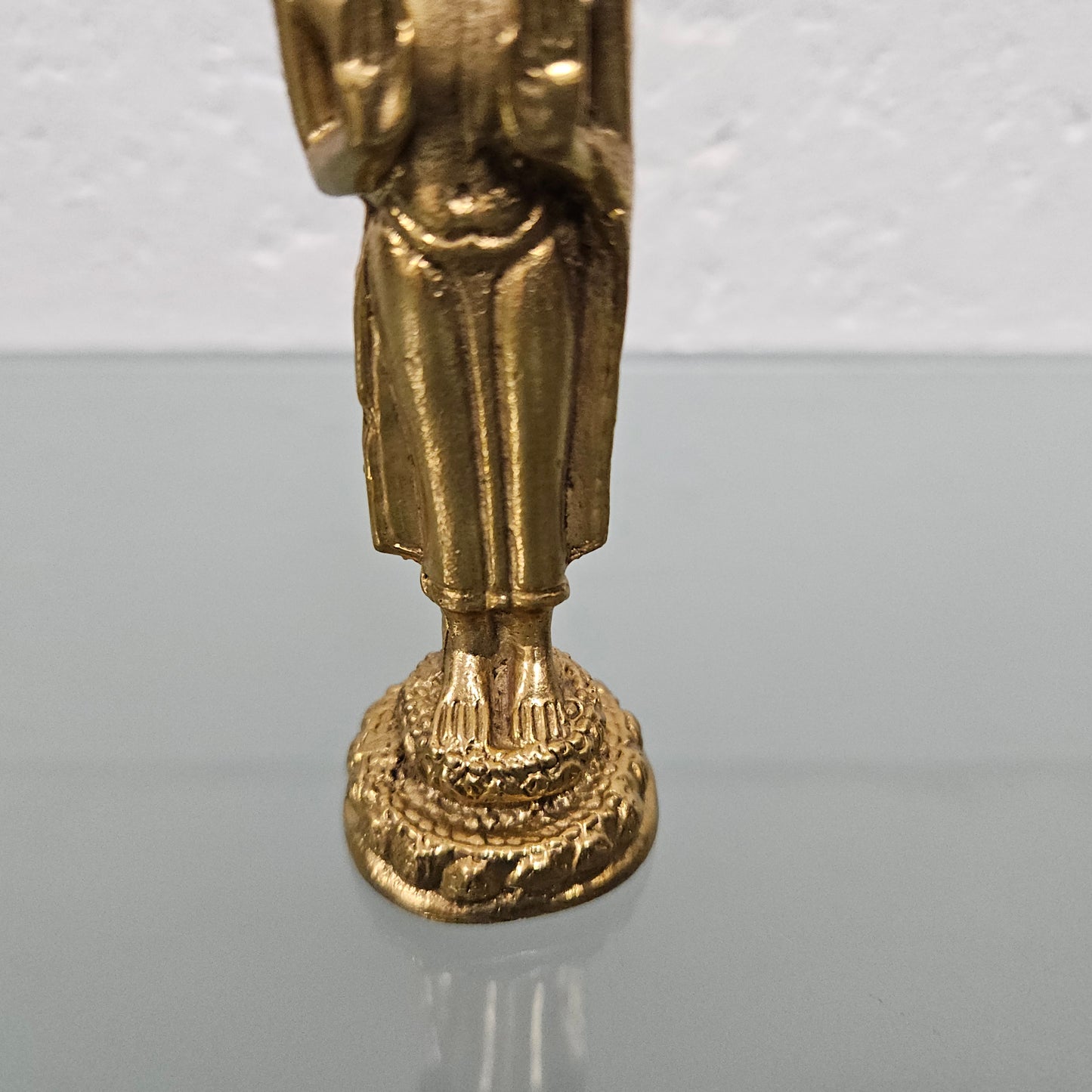 Vintage Gilt Brass Buddha Statue