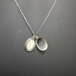 Sterling Silver Locket With Chain | Antique & Vintage | Moonee Ponds Antiques | Australia Wide Delivery