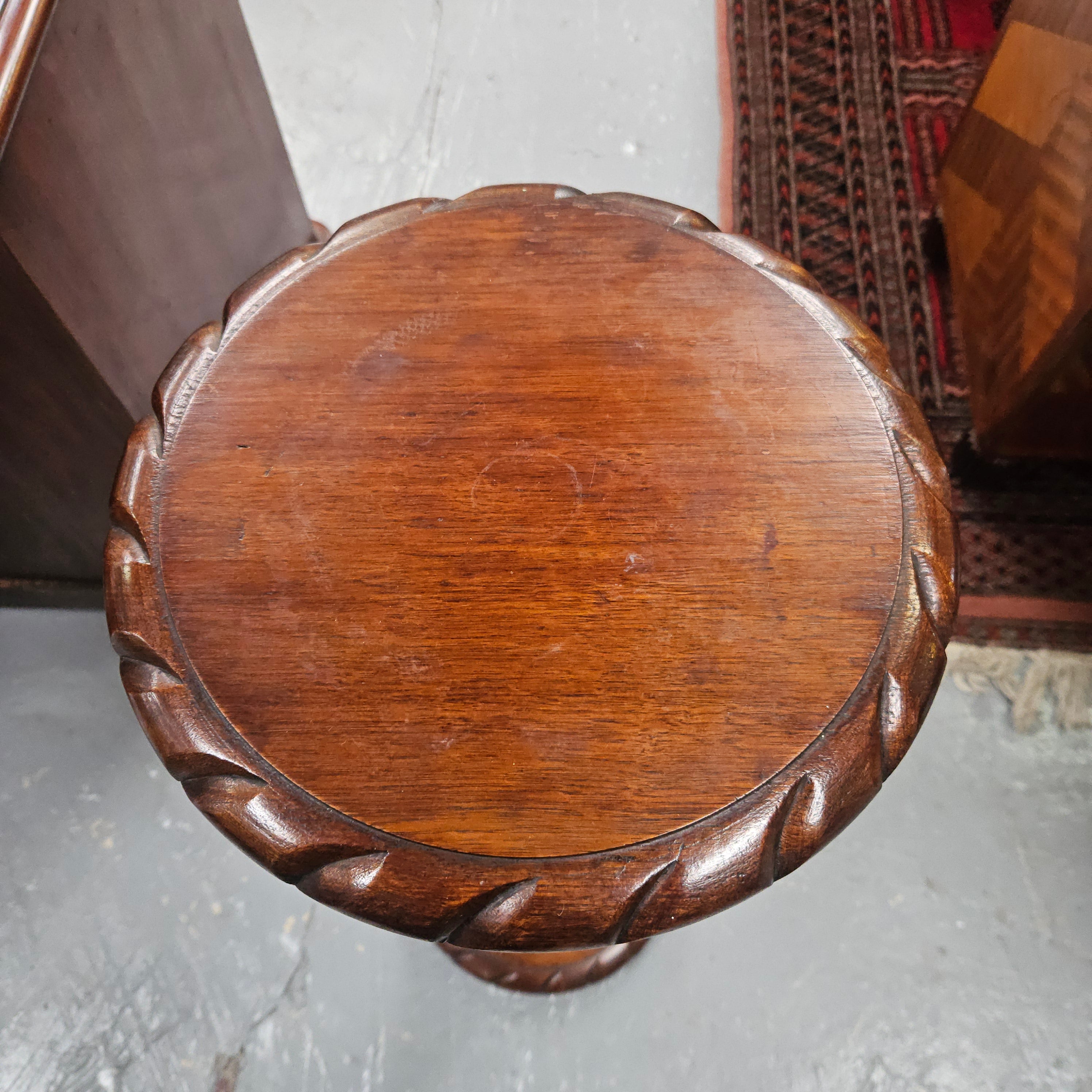 Antique Walnut Wooden Pedestal | Antique & Vintage | Moonee Ponds Antiques | Australia Wide Delivery