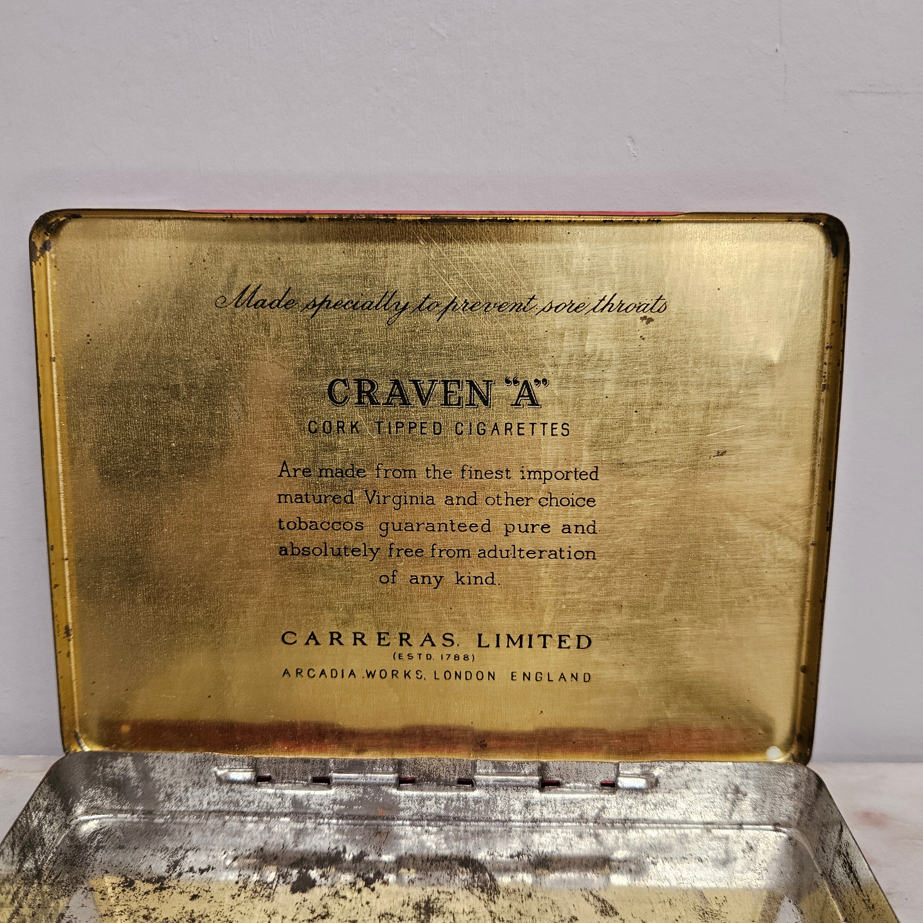 Vintage Craven "A" Tin | Antique & Vintage | Moonee Ponds Antiques | Australia Wide Delivery
