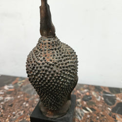 Antique Bronze Buddha Head On Plinth | Antique & Vintage | Moonee Ponds Antiques | Australia Wide Delivery