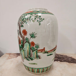 Late Famille Verte Porcelain Vase